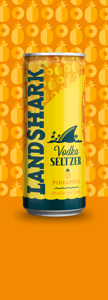 LandShark Pineapple Vodka Seltzer can shown as a single flavor label