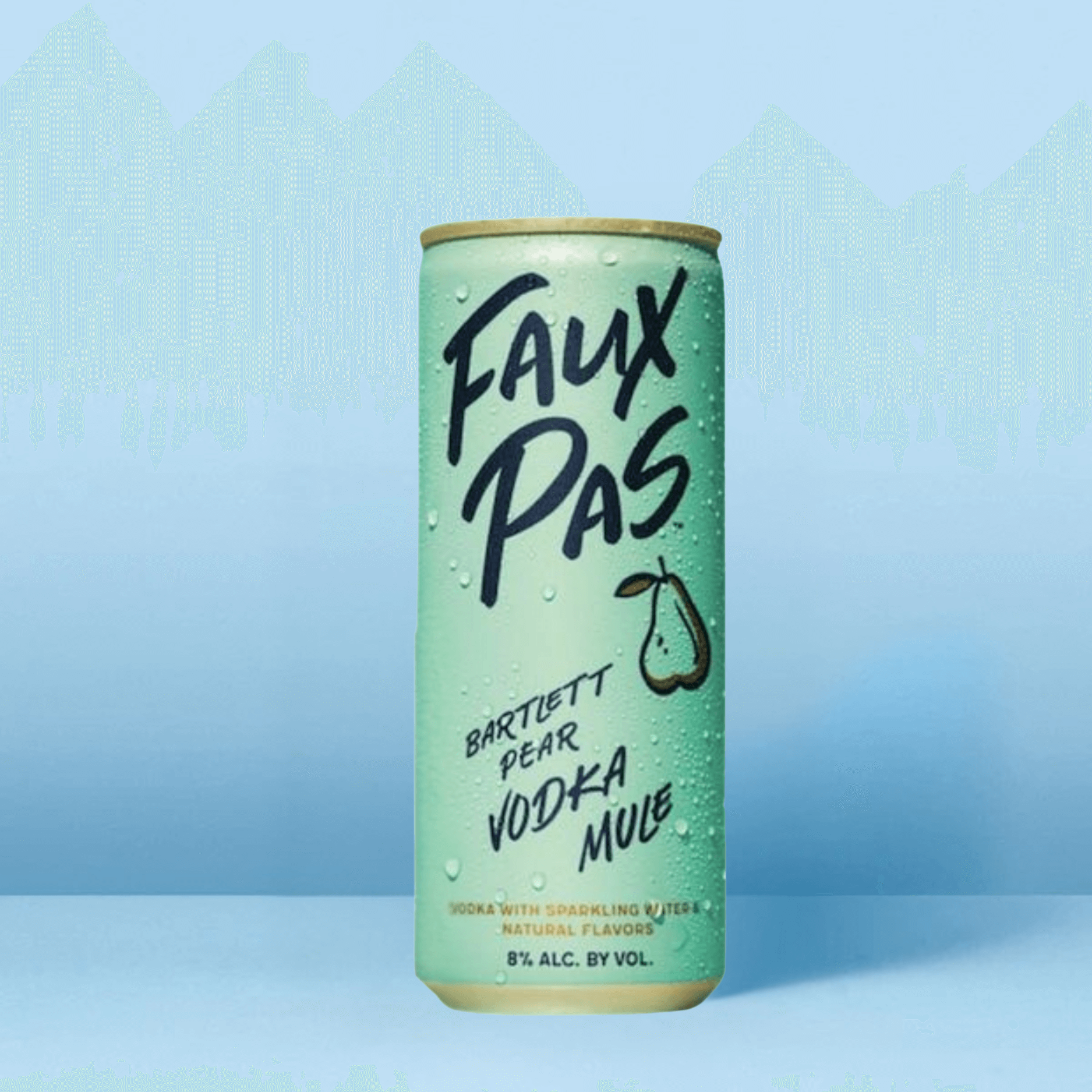 Faux Pas Bartlett Pear Vodka Mule can